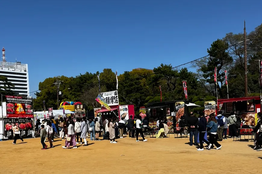 和歌山城と桜　2023年 全肉祭